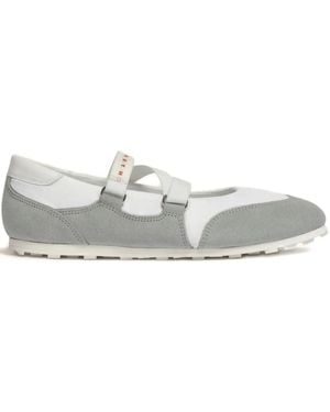 Marni Elastic Strap Trainers - White