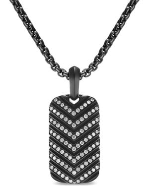 David Yurman Collier Chevron Tag - Blanc