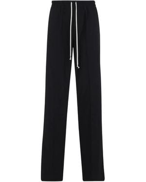 Rick Owens Wool Track Trousers - Black