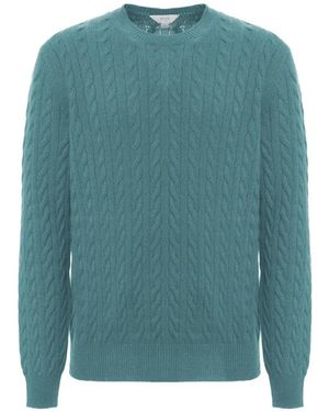 Malo Cable-Knit Cashmere Jumper - Green