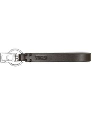 Yu Mei Logo-Debossed Leather Key Fob - White