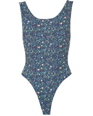 LHD Key Biscayne Floral Bodysuit - Blue