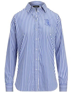 Ralph Lauren Striped Cotton Shirt - Blue