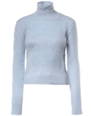 Dondup Brushed-Effect Roll-Neck Sweater - Blue