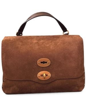 Zanellato Postina Pebble-Texture Tote Bag - Brown