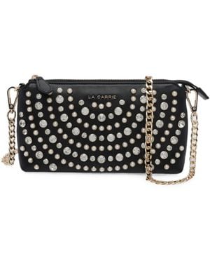 La Carrie Andromeda Crystal-Embellished Cross Body Bag - Black