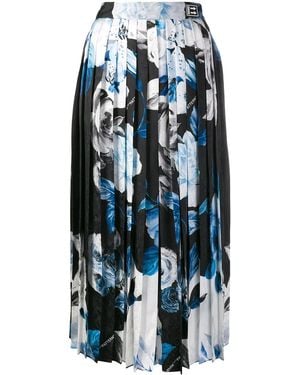 Off-White c/o Virgil Abloh Printed Pleated Skirt - Blue