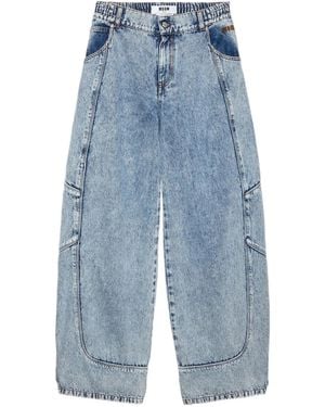 MSGM Vaqueros con bolsillo a paneles - Azul