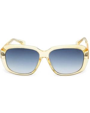 GUESS EYEWEAR Oval-Frame Sunglasses - Blue