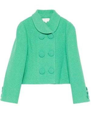 ShuShu/Tong Double-Breasted Button-Up Blazer - Green