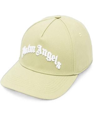 Palm Angels Logo-Embroidered Baseball Cap - Natural