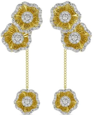 Marchesa Halo Flower ダイヤモンド ピアス 18kイエローゴールド - メタリック