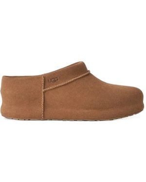 UGG Enwrap Suede Clogs - Brown