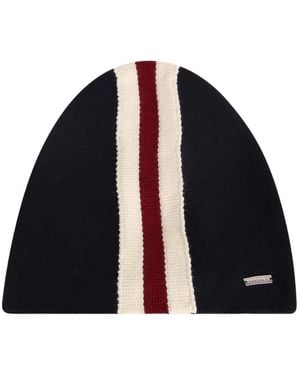DSquared² Stripe-Detail Beanie Hat - Blue