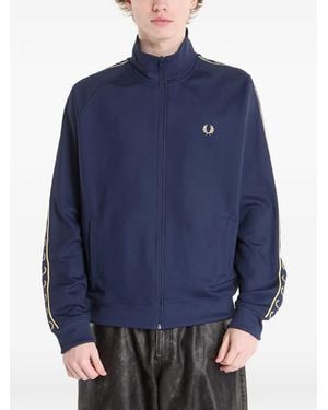 Fred Perry Contrast Tape Track Jacket - Blue