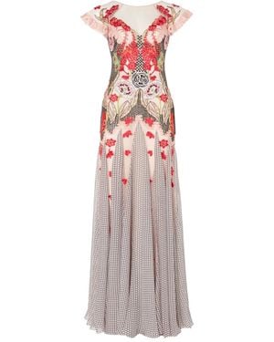 Temperley London Remi ラッフルトリム マキシドレス - ピンク