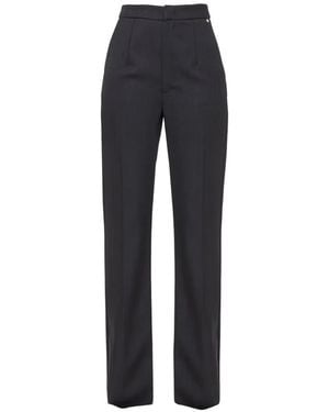 Nissa Pantalones Rectos A Rayas - Azul