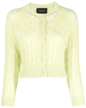 Simone Rocha パールトリム カーディガン - イエロー