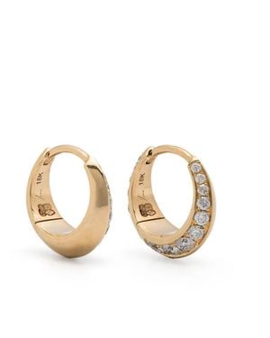 Lizzie Mandler 18Kt Crescent Huggie Earrings - Metallic