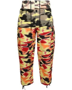 Bluemarble Triple Cargo Camouflage Pants - Orange
