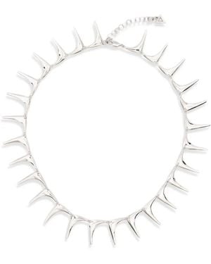 LAG World Boomerang Choker Necklace - White