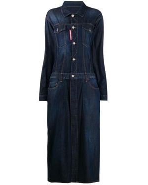 DSquared² Maxi Denim Dress - Blue