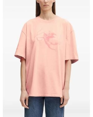 Fiorucci Cupid-Print T-Shirt - Pink