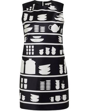 JW Anderson Pottery-Print Mini Dress - Black