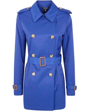 Ralph Lauren Button Belted Coat - Blue