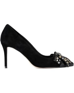 Kurt Geiger Embellished Bow Court Shoes - Black