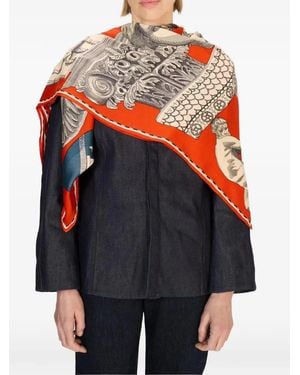 Inoui Edition Pañuelo Con Estampado Gráfico - Naranja