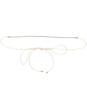 Peserico Chain-Embellishment Belt - White