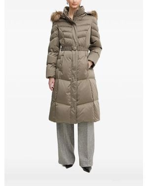 Guess Hooded Padded Coat - Natural