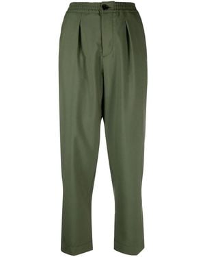 Marni Pleated Wool Pants - Green
