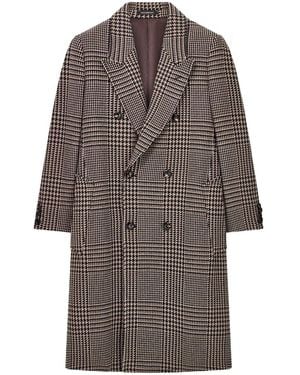 Emporio Armani Wool Double-Breasted Coat - Brown