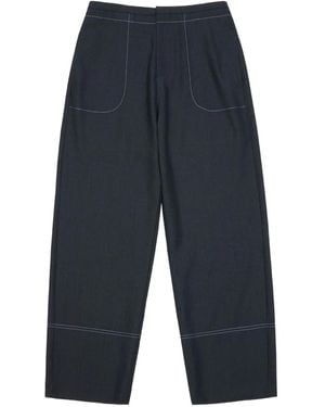 Adererror Striped Pants - Blue