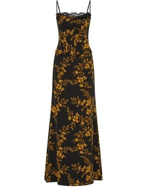 Rebecca Vallance Gilded Floral Maxi Dress - White