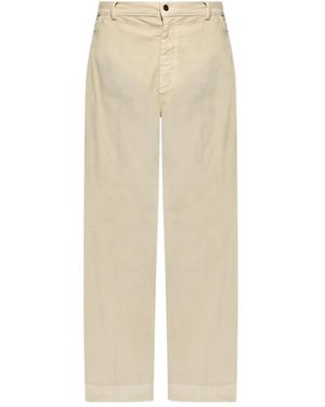 Officine Generale Button-Fly Cotton Trousers - Natural