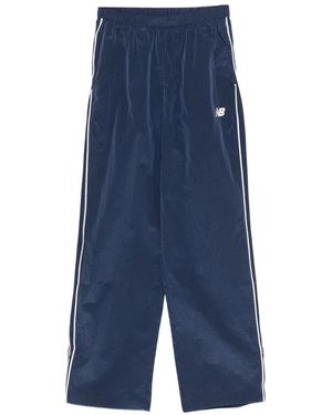 New Balance Logo-Embroidered Trousers - Blue