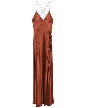 Amiri Satin Dress - Brown