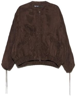 Bimba Y Lola Washed Fluid Bomber Jacket - Brown