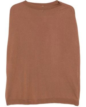 Liviana Conti Top Solange Knit Con Scollo A Barca - Marrone