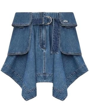 Loewe Belted Cargo Mini Skirt - Blue