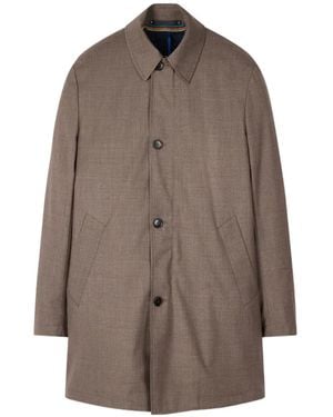 Paul Smith Button Wool Coat - Brown