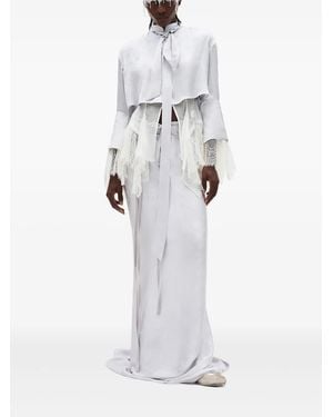 Ann Demeulemeester Moni Cropped Top - White