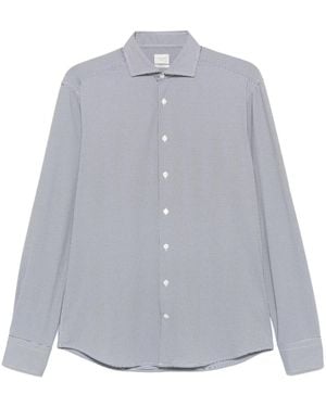 Traiano Milano ハウンドトゥース シャツ - グレー