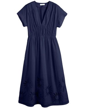 Chinti & Parker Broderie-Anglaise Midi Dress - Blue