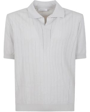 Cruciani T-Shirt En Maille Pointelle À Manches Courtes - Blanc