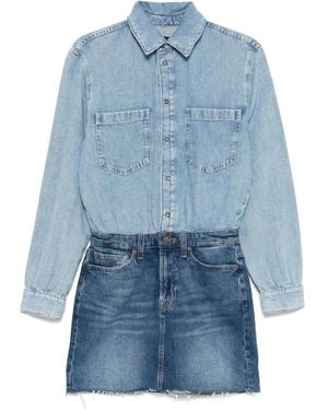 7 For All Mankind デニム ミニスカート - ブルー