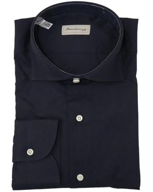 Sartorio Napoli Klassisches Hemd - Blau